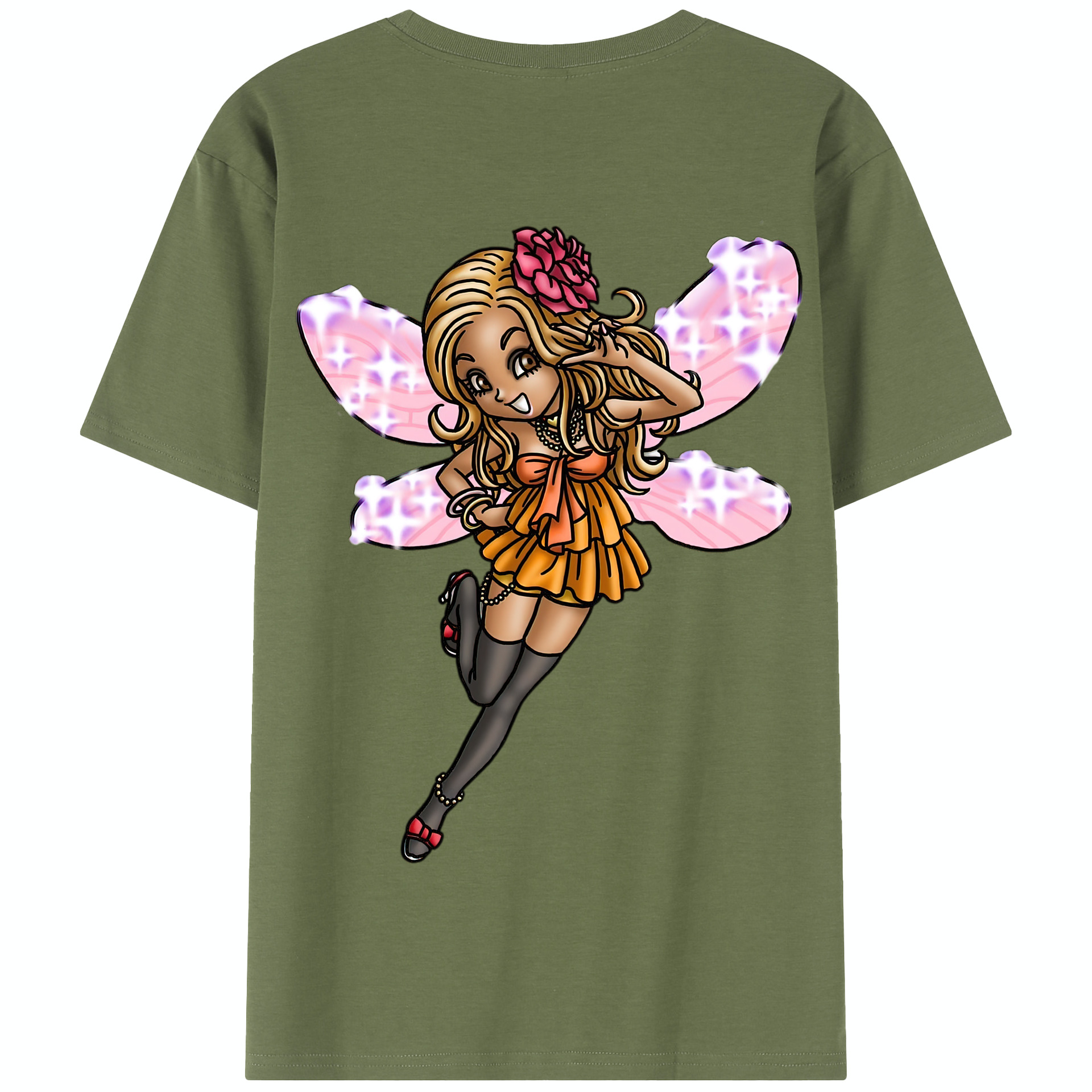 （画像用） ドラゴンクエスト Doragon Kuesuto Dragon Quest 綿100％半袖Tシャツ（背面プリント）